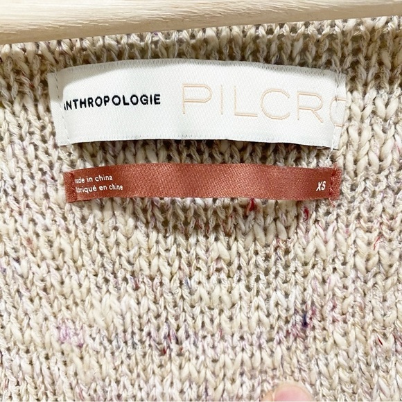 ANTHRO Pilcro Drew Surplice Sweater Faux Wrap Fair Isle Boho Cabincore Size XS - Picture 8 of 12